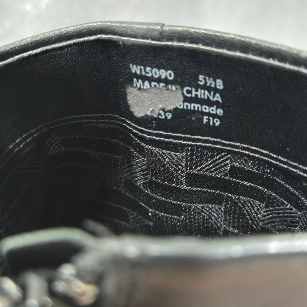 Cole Haan Eneida Ankle Boots Womens 5.5B Black Leather Wedge Pointed Toe Zip - Picture 11 of 11